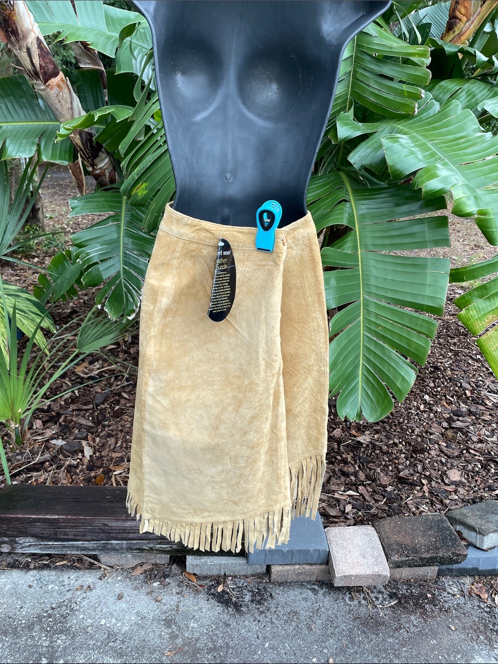 fringe suede pencil skirt by Newport News - Picture 3 of 8